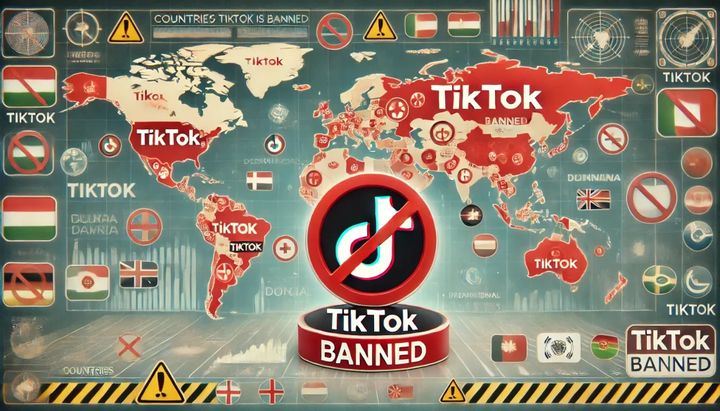 世界でTikTokが禁止されている国々は？