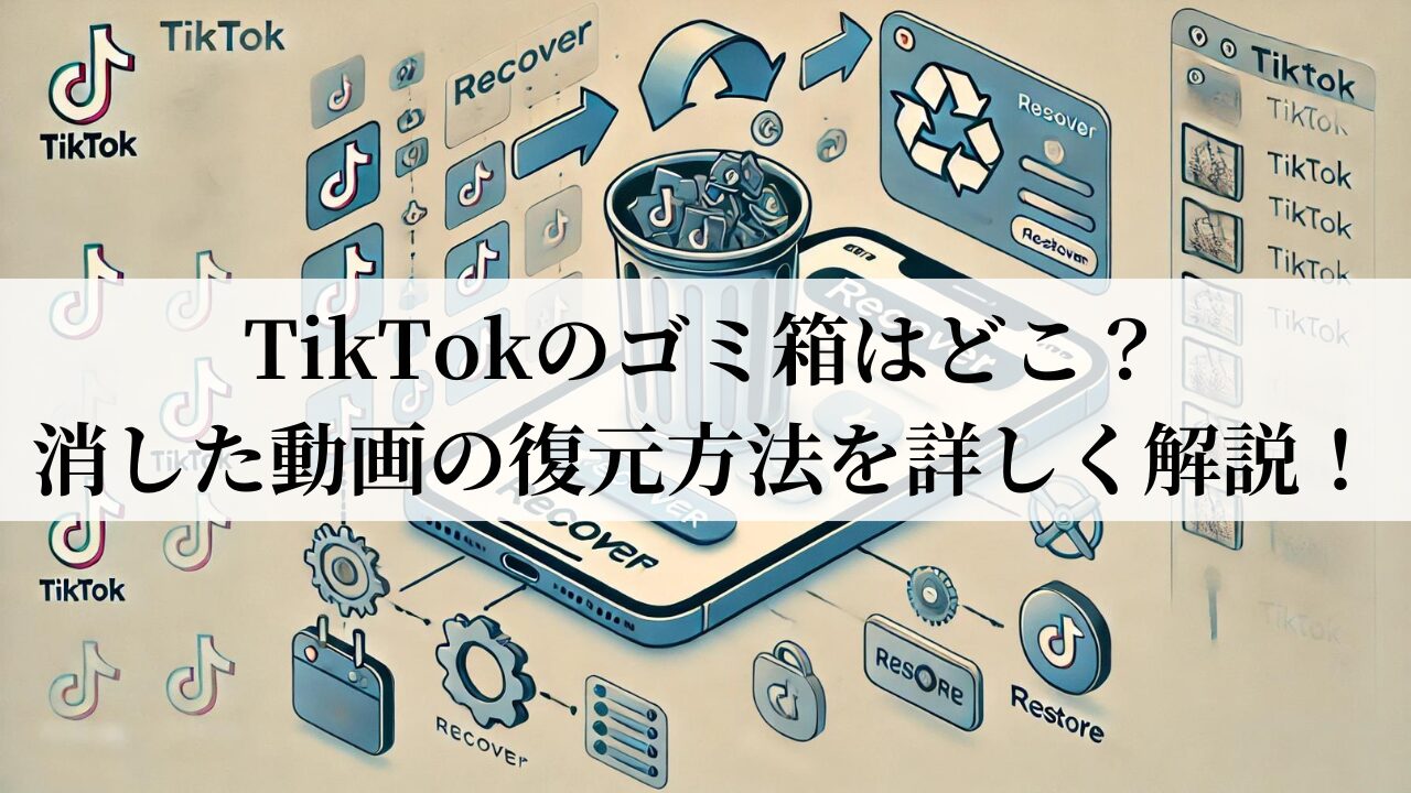 TikTokのゴミ箱はどこ？消した動画の復元方法を詳しく解説！