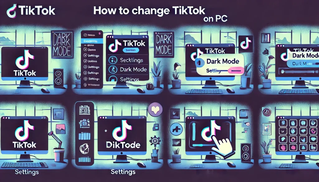TikTokの背景をダークモード【PC】　
